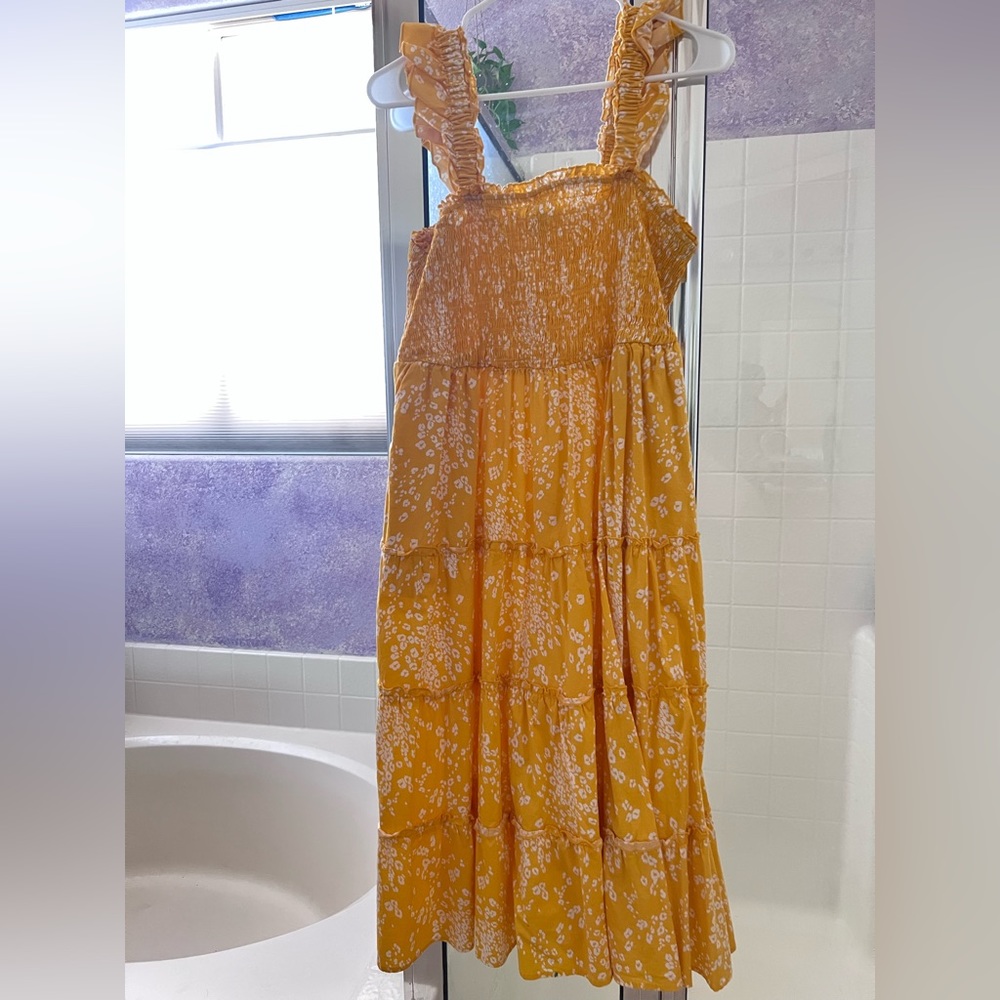 Torrid Yellow Floral Midi Dress - Picture 2 of 5
